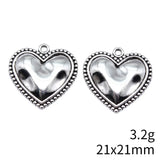 10pcs 21x21mm Antique Silver Color Heart Charms Pendant For DIY Jewelry Making Handmade Jewelry Craft Findings