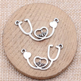 10pcs 21x35mm Antique Silver Color Stethoscope Charms Pendant For DIY Jewelry Making Handmade Jewelry Craft Findings