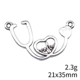 10pcs 21x35mm Antique Silver Color Stethoscope Charms Pendant For DIY Jewelry Making Handmade Jewelry Craft Findings