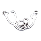 10pcs 21x35mm Antique Silver Color Stethoscope Charms Pendant For DIY Jewelry Making Handmade Jewelry Craft Findings