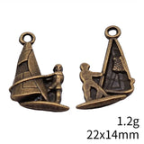 10pcs 22x14mm Antique Bronze Color Yachtsman Charms Pendant For DIY Jewelry Making Handmade Jewelry Craft Findings