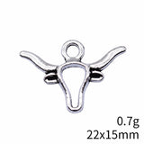 10pcs 22x15mm 2 Colors Cattle Charms Pendant For DIY Jewelry Making Handmade Jewelry Craft Findings