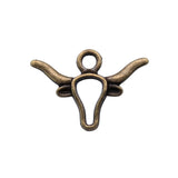 10pcs 22x15mm 2 Colors Cattle Charms Pendant For DIY Jewelry Making Handmade Jewelry Craft Findings
