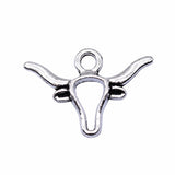 10pcs 22x15mm 2 Colors Cattle Charms Pendant For DIY Jewelry Making Handmade Jewelry Craft Findings