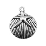 10pcs 22x18mm 2 Colors Starfish And Shell Charms Pendant For DIY Jewelry Making Handmade Jewelry Craft Findings