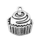10pcs 22x19mm 2 Colors Cupcakes Charms Pendant For DIY Jewelry Making Handmade Jewelry Craft Findings