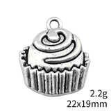 10pcs 22x19mm 2 Colors Cupcakes Charms Pendant For DIY Jewelry Making Handmade Jewelry Craft Findings