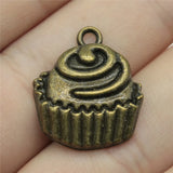 10pcs 22x19mm 2 Colors Cupcakes Charms Pendant For DIY Jewelry Making Handmade Jewelry Craft Findings