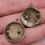 10pcs 23x27mm 3 Colors Moon Stars Charms Pendant For DIY Jewelry Making Handmade Jewelry Craft Findings