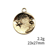 10pcs 23x27mm 3 Colors Moon Stars Charms Pendant For DIY Jewelry Making Handmade Jewelry Craft Findings