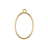 10pcs 23x39x3.6mm 3 Colors Hollow Geometric Glue Frame Series Elliptical Border Oval Frame For Jewelry Making Findings