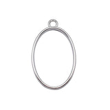 10pcs 23x39x3.6mm 3 Colors Hollow Geometric Glue Frame Series Elliptical Border Oval Frame For Jewelry Making Findings