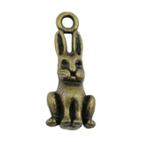 10pcs 24x10x8mm 2 Colors 3D Rabbit Charms Pendant For DIY Jewelry Making Handmade Jewelry Craft Findings h1131
