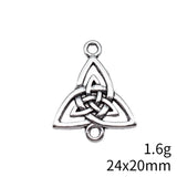 10pcs 24x20mm Antique Silver Color Celtic Knot Connector Pendant For DIY Jewelry Making Handmade Jewelry Findings