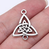 10pcs 24x20mm Antique Silver Color Celtic Knot Connector Pendant For DIY Jewelry Making Handmade Jewelry Findings