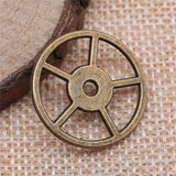 10pcs 24x24mm Antique Bronze Color Gear Steampunk Charms Pendant For DIY Jewelry Making Jewelry Craft Findings