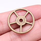 10pcs 24x24mm Antique Bronze Color Gear Steampunk Charms Pendant For DIY Jewelry Making Jewelry Craft Findings