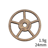 10pcs 24x24mm Antique Bronze Color Gear Steampunk Charms Pendant For DIY Jewelry Making Jewelry Craft Findings