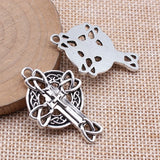 10pcs 24x37mm Antique Silver Color Celtic Knot Cross Charms Pendant For DIY Jewelry Making Jewelry Craft Findings h1047