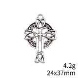 10pcs 24x37mm Antique Silver Color Celtic Knot Cross Charms Pendant For DIY Jewelry Making Jewelry Craft Findings h1047