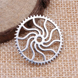 10pcs 25x25mm 2 Colors Steampunk Gear Charms Pendant For DIY Jewelry Making Handmade Jewelry Craft Findings