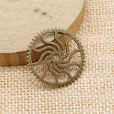 10pcs 25x25mm 2 Colors Steampunk Gear Charms Pendant For DIY Jewelry Making Handmade Jewelry Craft Findings