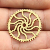 10pcs 25x25mm 2 Colors Steampunk Gear Charms Pendant For DIY Jewelry Making Handmade Jewelry Craft Findings