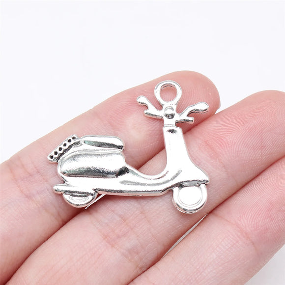10pcs 25x31mm Antique Silver Color Electric Car Charms Pendant For DIY Jewelry Making Handmade Jewelry Craft Findings