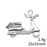 10pcs 25x31mm Antique Silver Color Electric Car Charms Pendant For DIY Jewelry Making Handmade Jewelry Craft Findings