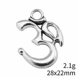 10pcs 28x22mm 2 Colors Om Charms Pendant For DIY Jewelry Making Handmade Jewelry Craft Findings