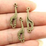 10pcs 29x8mm 2 Colors Giraffe Connector Charms Pendant For DIY Jewelry Making Handm ade Jewelry Craft Findings ef4216