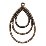 10pcs 35x22mm Antique Silver Color Triple Drop Earrings Pendant Earring Connector For Jewelry Making