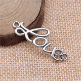 10pcs 37x14mm 2 Colors Love Connector Charms Pendant For DIY Jewelry Making Handmade Jewelry Craft Findings