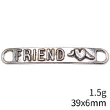 10pcs 39x6mm Antique Silver Color Friend Connector Charms Pendant For DIY Jewelry Making Jewelry Craft Findings