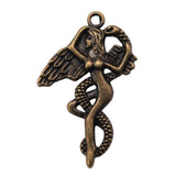 10pcs 40x26mm 2 Colors Eve And Snake Charms Pendant For DIY Jewelry Making Handmade Jewelry Craft Findings