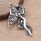 10pcs 40x26mm 2 Colors Eve And Snake Charms Pendant For DIY Jewelry Making Handmade Jewelry Craft Findings