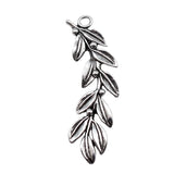 10pcs 52mm Antique Silver Color Olive Branch Charms Pendant For DIY Jewelry Making Handmade Jewelry Craft Findings