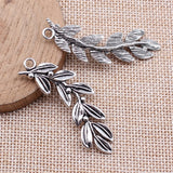 10pcs 52mm Antique Silver Color Olive Branch Charms Pendant For DIY Jewelry Making Handmade Jewelry Craft Findings