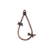 10pcs 56x32mm 2 Colors Drop-Shaped Dragonfly Earrings Charms Accessories Pendant For DIY Jewelry Making