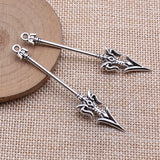 10pcs 69mm Antique Silver Color Acgn Cosplay Sword, Gun, Sword Charms