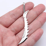 10pcs 70mm Antique Silver Color Acgn Cosplay Sword, Gun, Sword And Halberd Pendant Charms