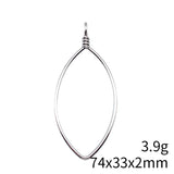 10pcs 74x33x2mm Antique Silver Color Hollow Geometric Glue Frame Series Marquise Frame For DIY Jewelry Making Findings