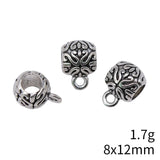 10pcs 8x12mm Antique Silver Color Bail Beads Pendant For DIY Jewelry Making Handmade Jewelry Craft Findings