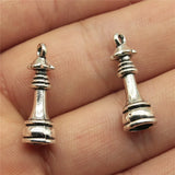 12pcs 2 Colors Chess Pawn Charms Pendant For DIY Jewelry Making Handmade Jewelry Craft Findings