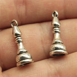 12pcs 2 Colors Chess Pawn Charms Pendant For DIY Jewelry Making Handmade Jewelry Craft Findings