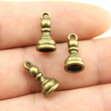 12pcs 2 Colors Chess Pawn Charms Pendant For DIY Jewelry Making Handmade Jewelry Craft Findings