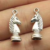 12pcs 2 Colors Chess Pawn Charms Pendant For DIY Jewelry Making Handmade Jewelry Craft Findings