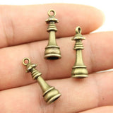 12pcs 2 Colors Chess Pawn Charms Pendant For DIY Jewelry Making Handmade Jewelry Craft Findings