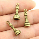 12pcs 2 Colors Chess Pawn Charms Pendant For DIY Jewelry Making Handmade Jewelry Craft Findings
