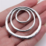 1pcs 49x51mm 3-Layer Circles Charms Pendant For Jewelry Making Antique Bronze Antique Silver Color Jewelry Accessories EF3996